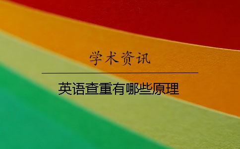 英语查重有哪些原理