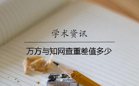 万方与知网查重差值多少