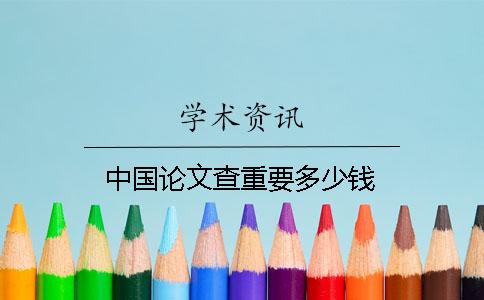 中国论文查重要多少钱