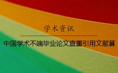 中国学术不端毕业论文查重引用文献算不算？要不要删除？