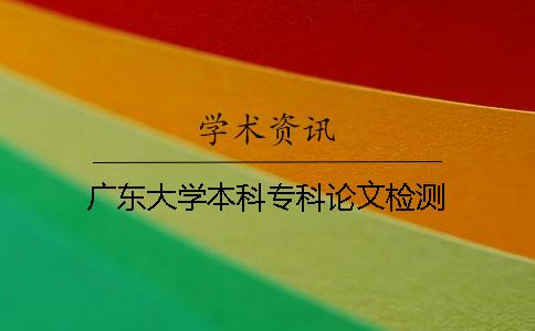 广东大学本科专科论文检测