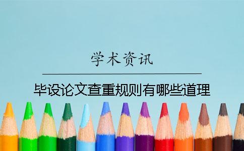 毕设论文查重规则有哪些道理