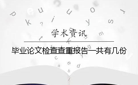 毕业论文检查查重报告一共有几份