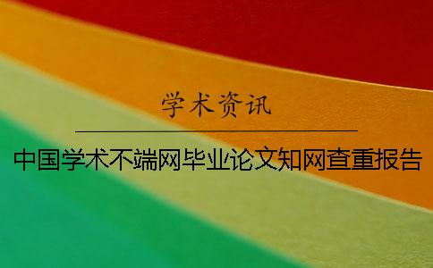 中国学术不端网毕业论文知网查重报告有几份？有什么区别？