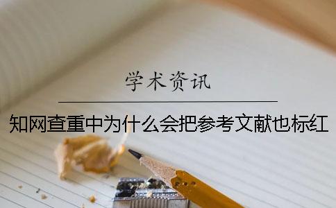 知网查重中为什么会把参考文献也标红了？