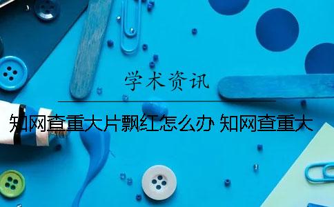 知网查重大片飘红怎么办？ 知网查重大片绿色