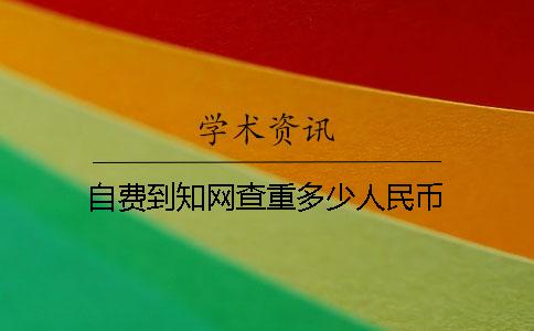 自费到知网查重多少人民币
