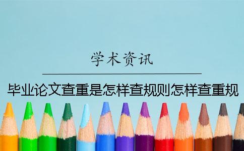 毕业论文查重是怎样查规则怎样查重规则